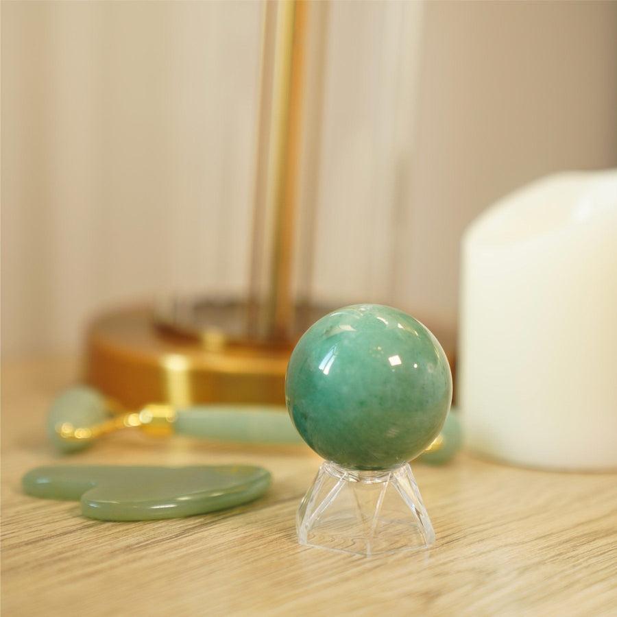 Jade Crystal Ball-Healing Crystals Spiritual Meditation crystal ball Scilla Rose 