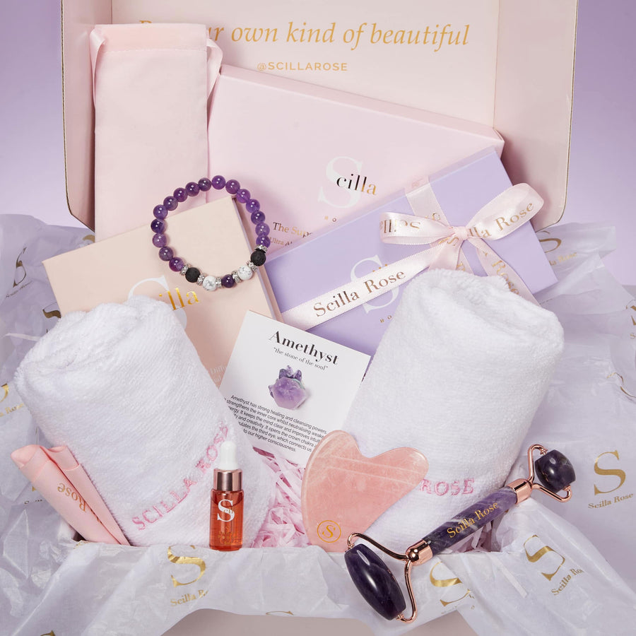 Luxury Self Care Pamper Hamper Gift Set-Amethyst Soul Bundle Health & Beauty Scilla Rose 