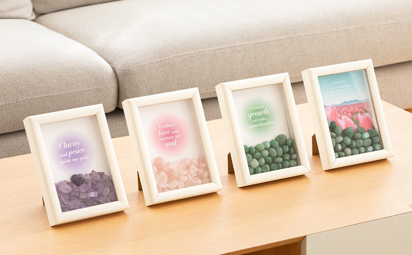 Crystal Affirmation Frames – Infuse Your Space with Intention & Energy