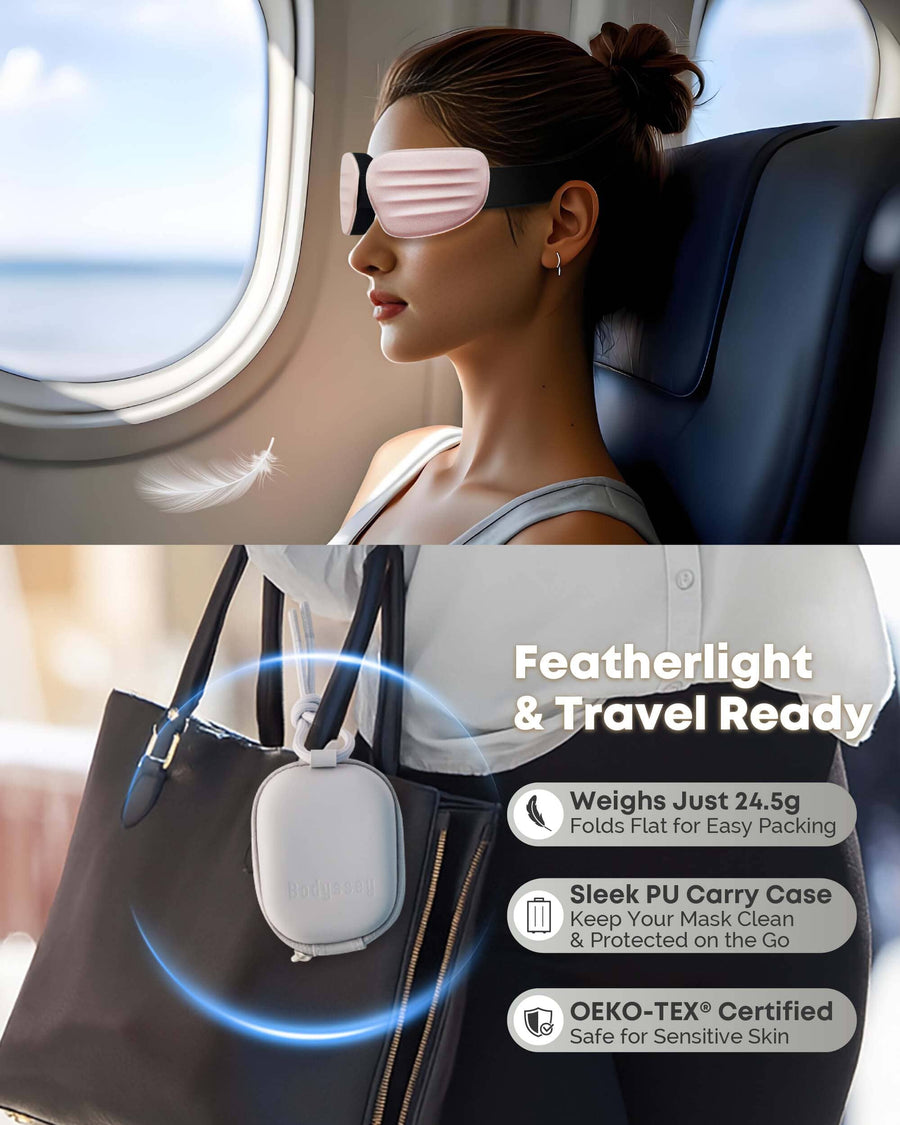 Bodyssey Flowform 3D Contoured Sleep Mask – 100% Blackout, Zero Pressure & Lash-Friendly Comfort Sleep Aids Bodyssey 