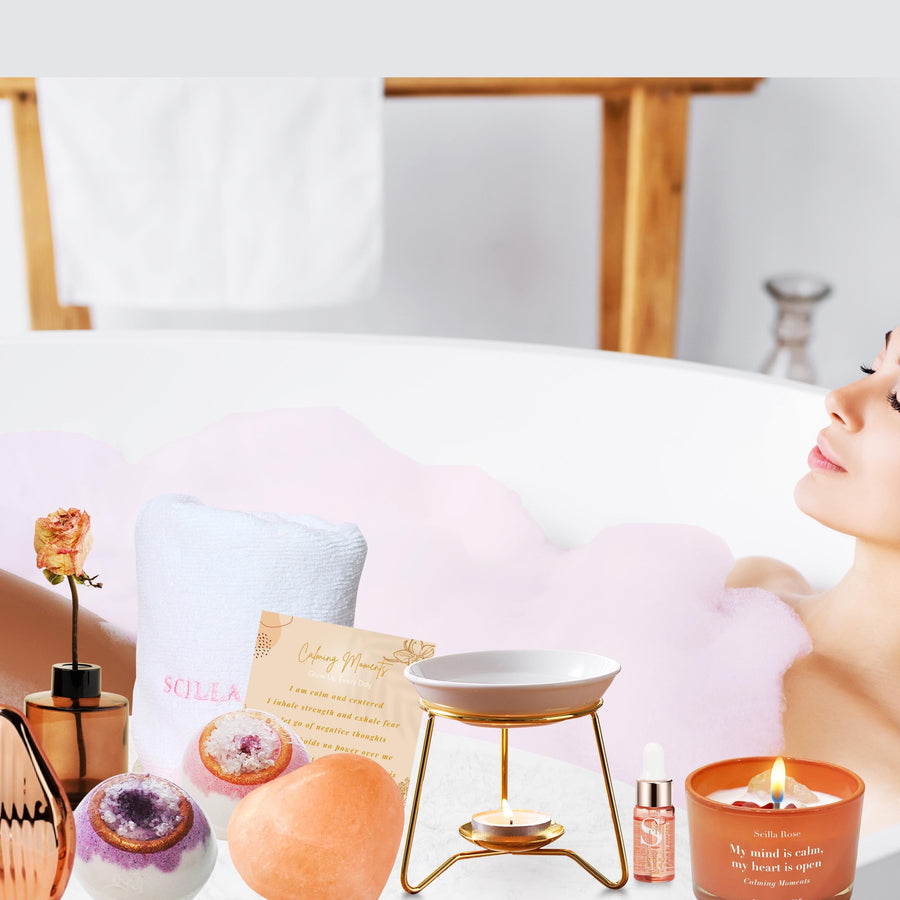 Luxury Self-Care Home Spa Bundle - The Ultimate Gift of Relaxation and Pampering Self Care Spa Bundle Scilla Rose 