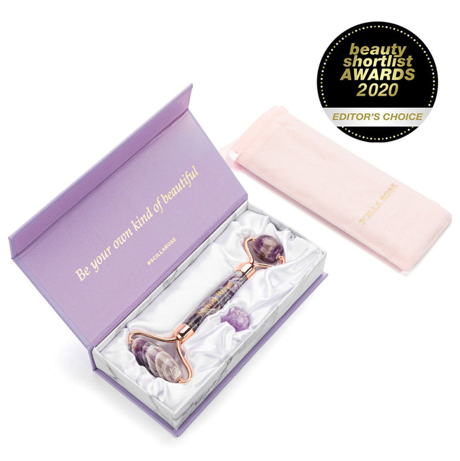 Amethyst Face Roller - Anti-Ageing & Beautifying Facial Massage Tool facial massager Scilla Rose 