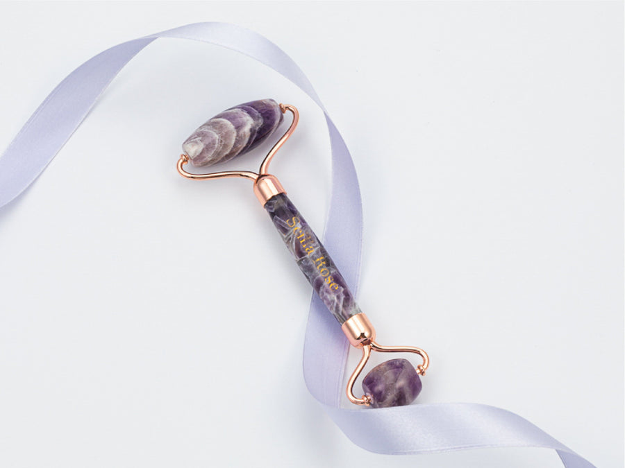 Amethyst Face Roller - Anti-Ageing & Beautifying Facial Massage Tool Scilla Rose 