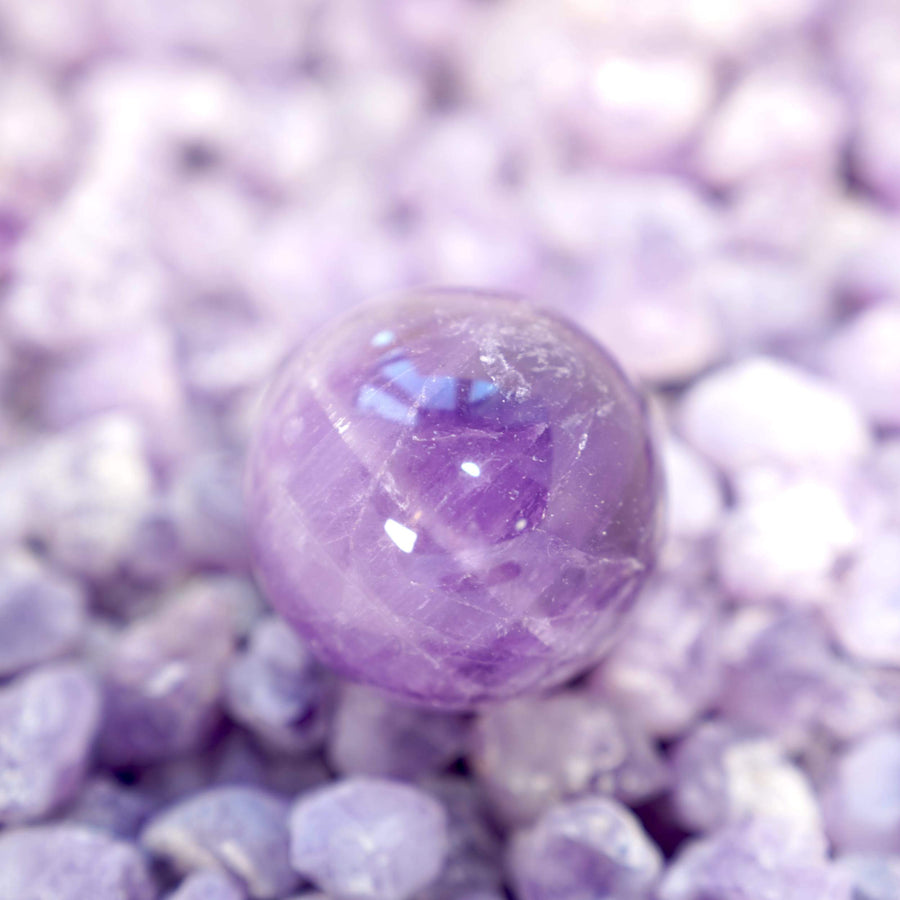 Amethyst Quartz Crystal Sphere Purple for Crystal Healing Spiritual Meditation Amethyst Quartz Sphere Scilla Rose 