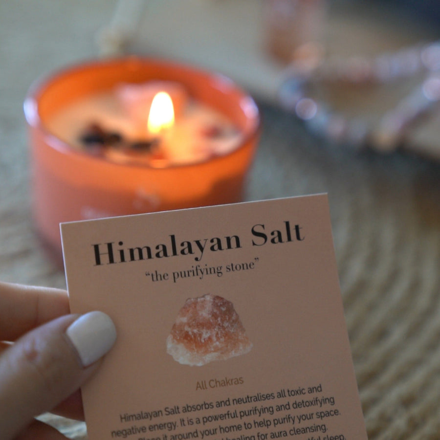 Himalayan Salt Stones Crystal Scented Candles-Calming Moments Candles Scilla Rose 