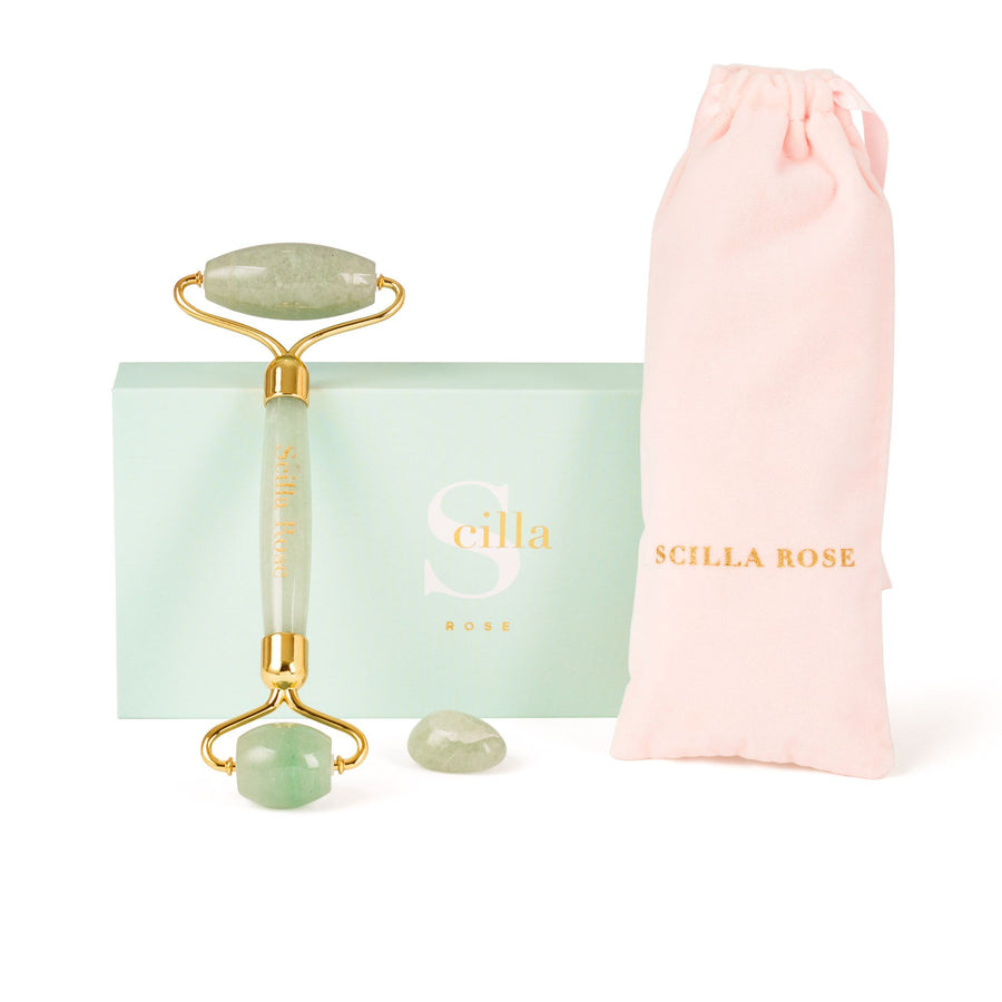 Jade Face Roller - Anti-Ageing & Beautifying Facial Massage Tool Facial Massager Scilla Rose 