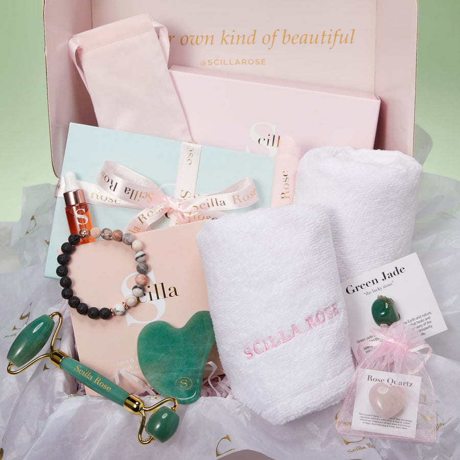 Luxury Self Care Pamper Gift Set-Jasper Jade Luck Bundle Bath & Body Gift Sets Scilla Rose 