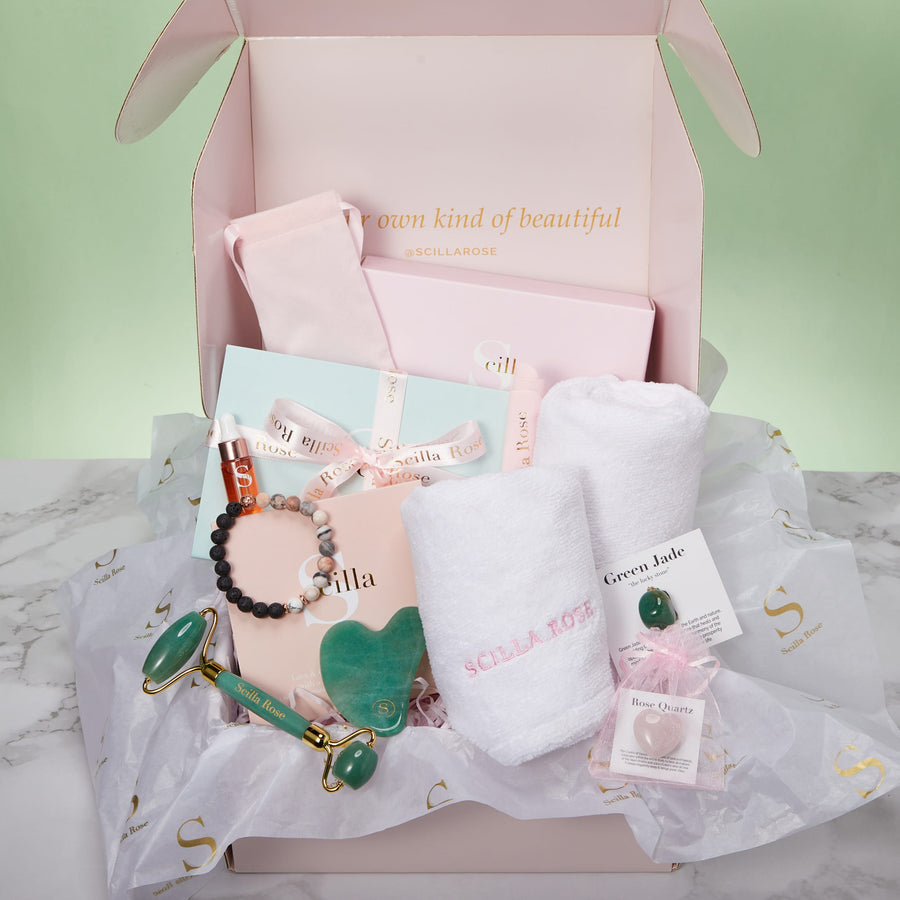 Luxury Self Care Pamper Gift Set-Jasper Jade Luck Bundle Bath & Body Gift Sets Scilla Rose 