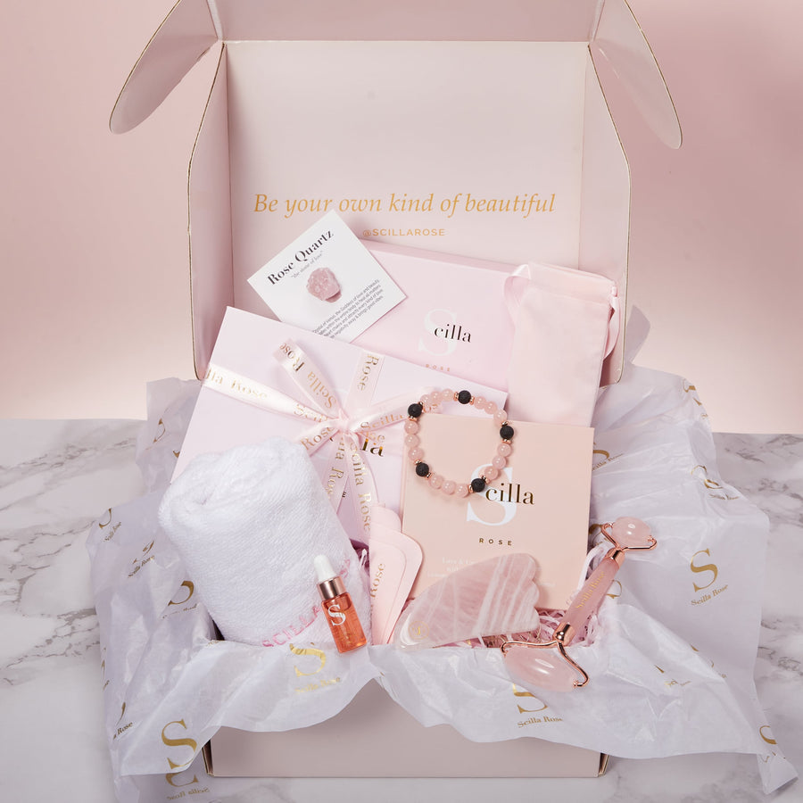 Luxury Self Care Pamper Gift Set-Rose Quartz Love Bundle Health & Beauty Scilla Rose 