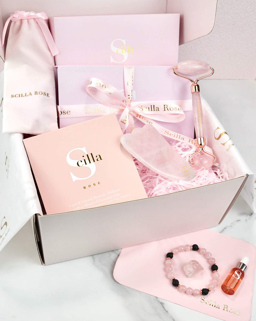 Luxury Self Care Pamper Gift Set-Rose Quartz Love Bundle Health & Beauty Scilla Rose 