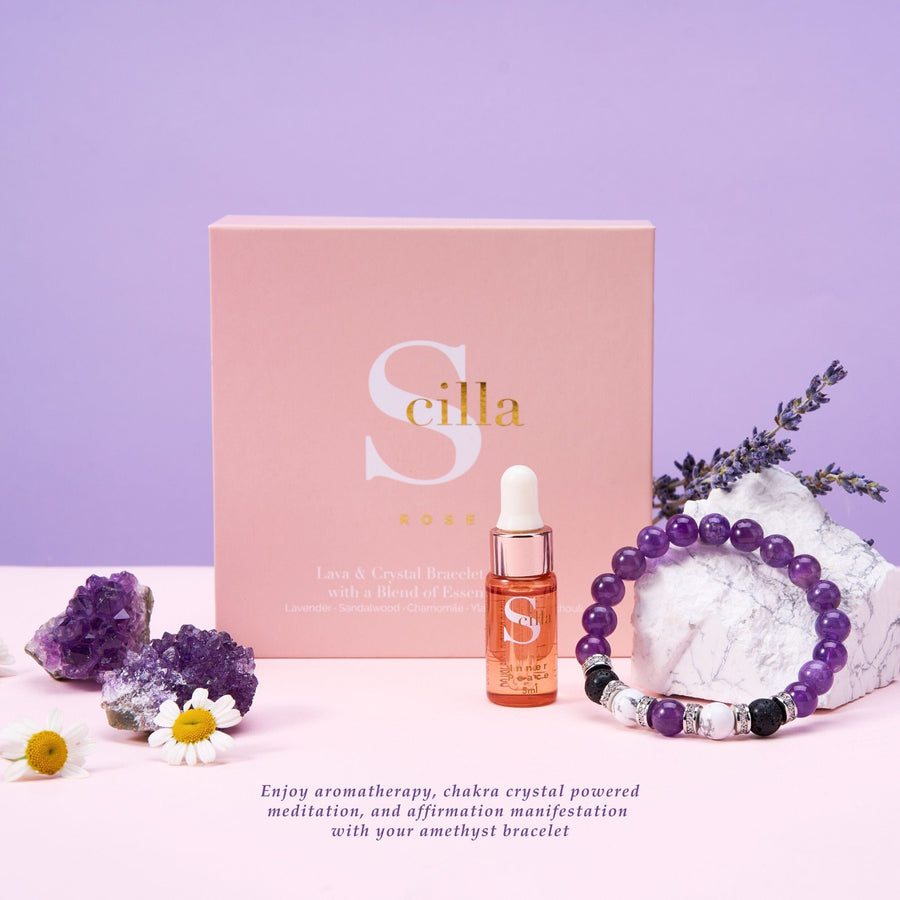 Luxury Self Care Pamper Hamper Gift Set-Amethyst Soul Bundle Health & Beauty Scilla Rose 