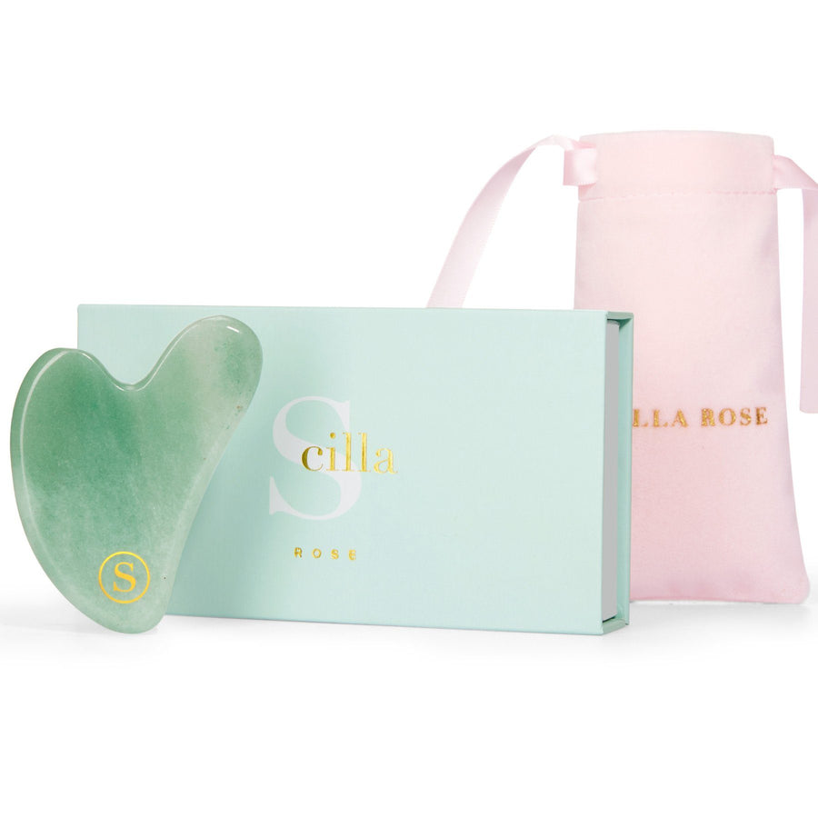 The Best Jade Gua Sha Heart-Anti Ageing & Contouring Face Sculptor Gua Sha Scilla Rose 