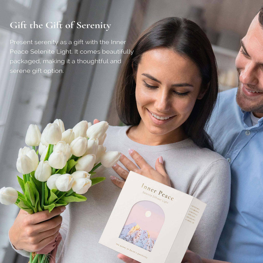 The Selenite Diffuser Light with Inner Peace Diffuser Light Scilla Rose 