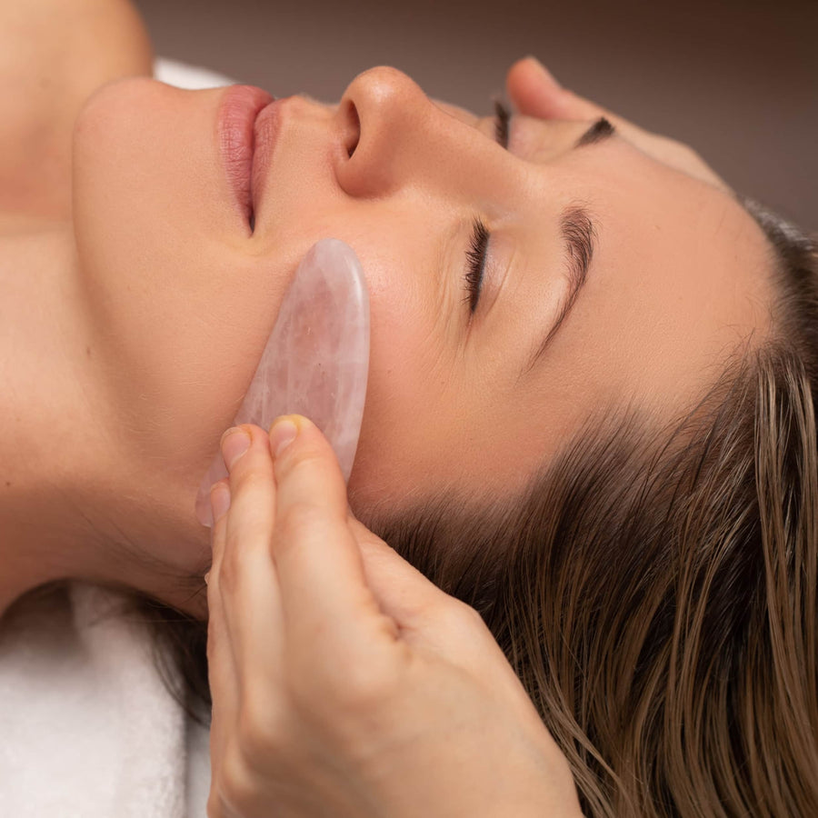The Ultimate Rose Quartz Roller and Gua Sha Facial Set facial massager Scilla Rose 
